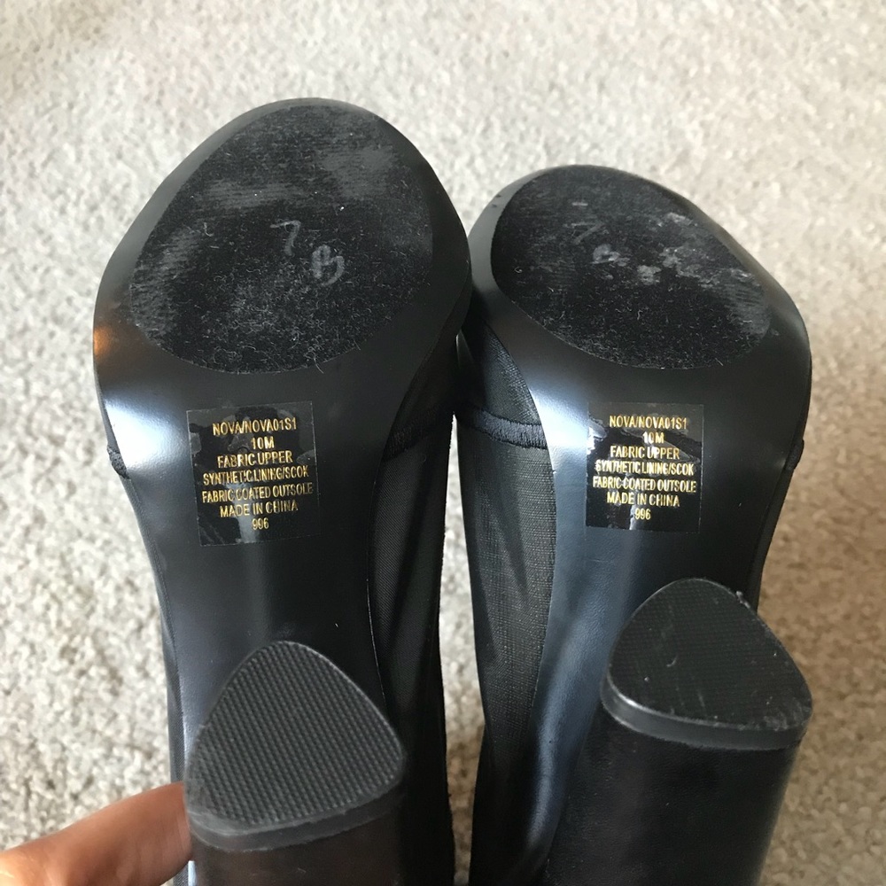 Steve Madden Peep Toe Mesh Booties - Picture 7 of 7